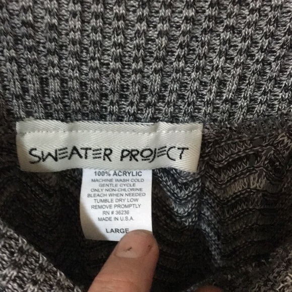 Black and Gray Summer Sweater Dress large - Picture 3 of 4